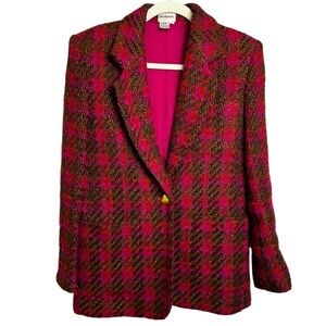 Rodier wool mohair blend retro vintage y2k ladies preppy blazer size 2